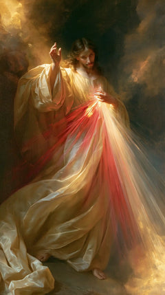 Divine Mercy Jesus — The Robe in the Breath of the Heights