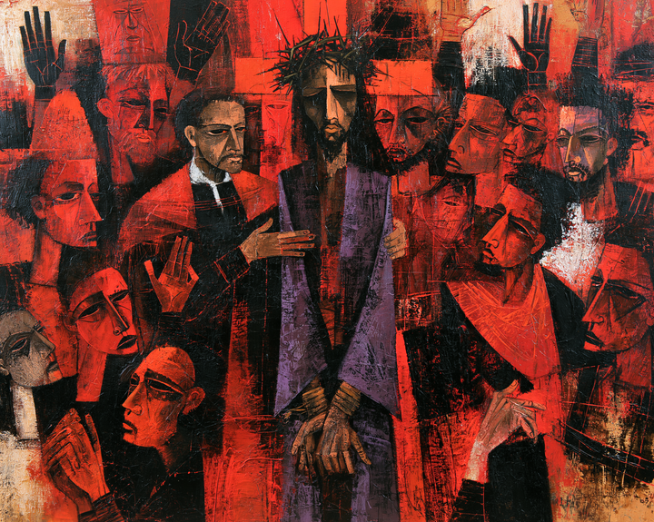 Ecce Homo — Purple Against the Wall of Profiles