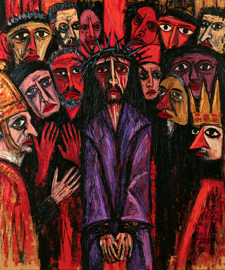 Ecce Homo — Joined Wrists Within the Circle of Masks