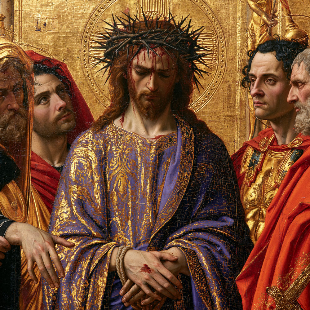 Ecce Homo - 神聖な黄金 ・ 正方形 n° 2 - キリスト教美術