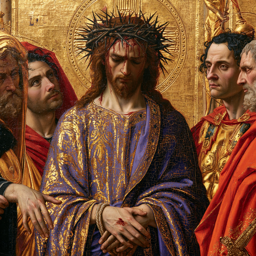 Ecce Homo - 神聖な黄金 ・ 正方形 n° 2 - キリスト教美術