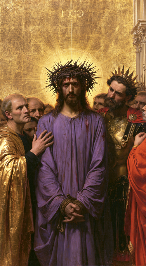 Ecce Homo - 神聖な黄金 ・ 肖像画 n° 7 - キリスト教美術