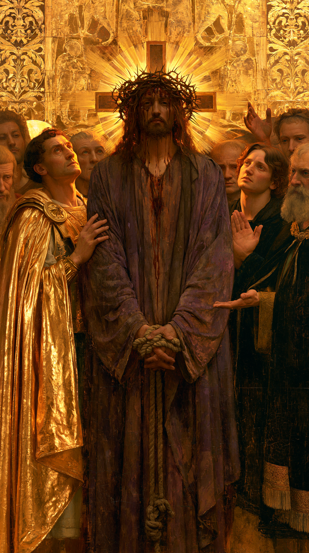 Ecce Homo - 神聖な黄金 ・ 肖像画 n° 8 - キリスト教美術
