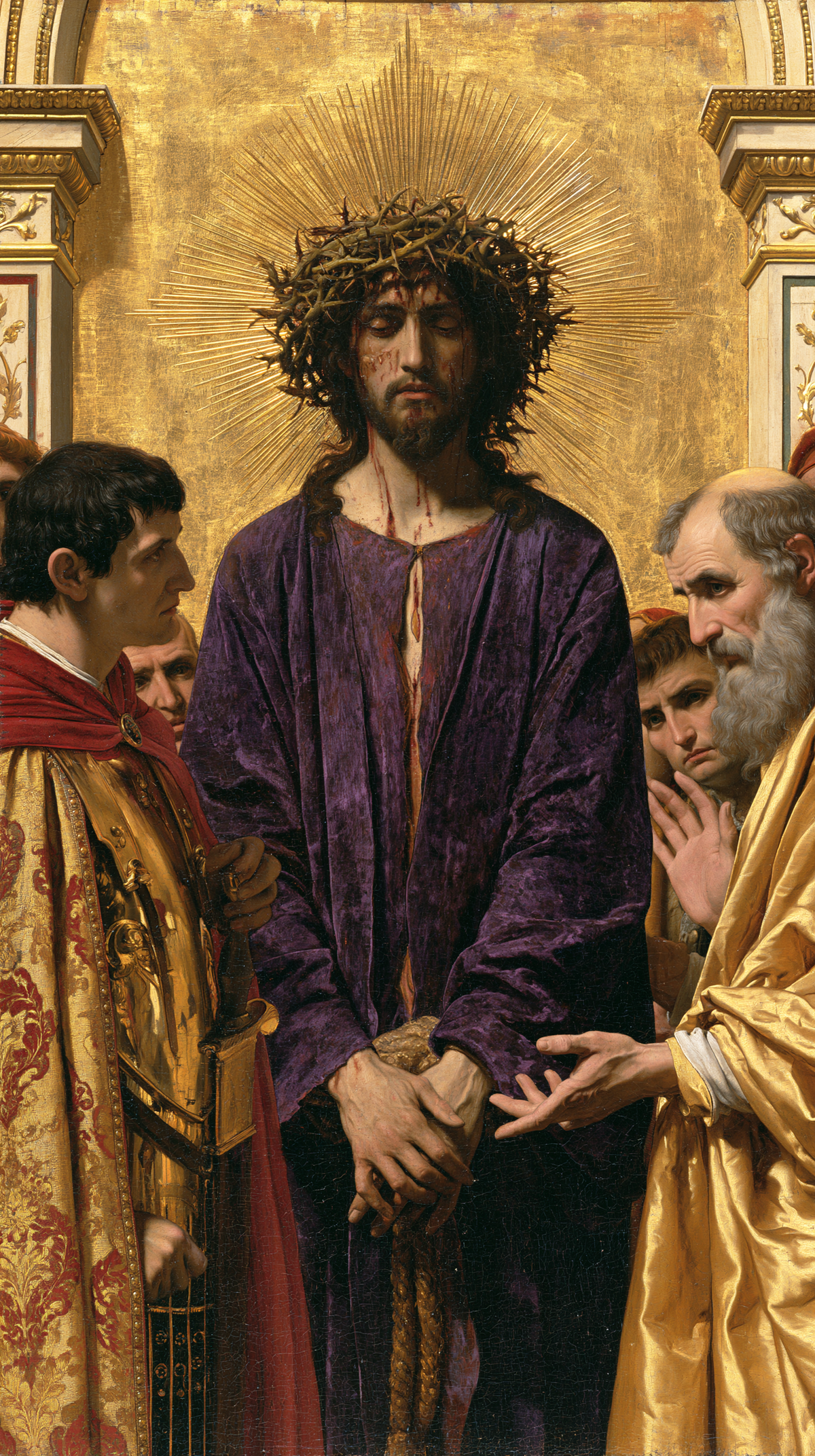 Ecce Homo - 神聖な黄金 ・ 肖像画 n° 9 - キリスト教美術