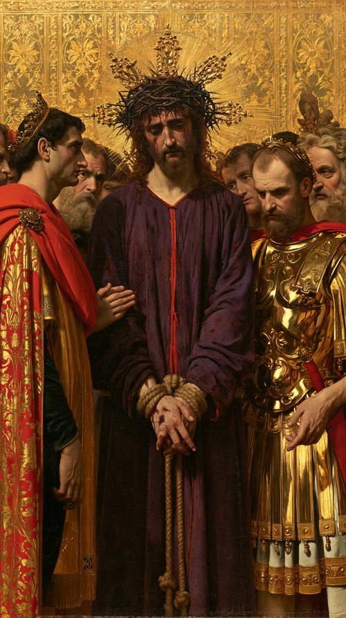 Ecce Homo - 神聖な黄金 ・ 肖像画 n° 11 - キリスト教美術
