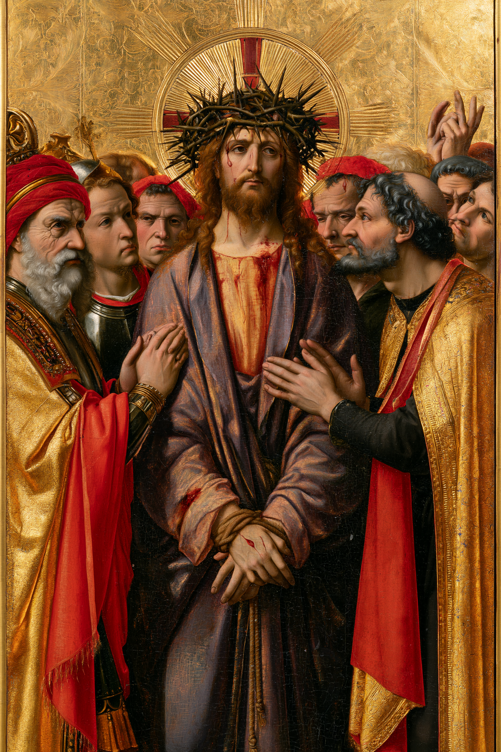 Ecce Homo - 神聖な黄金 ・ 肖像 n° 12 - キリスト教美術
