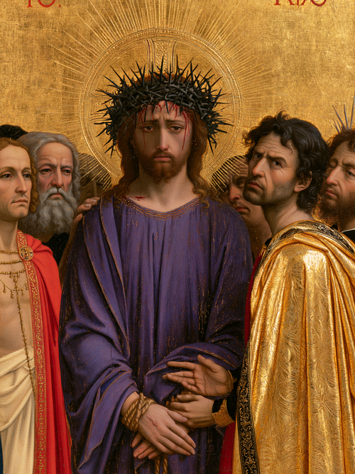 Ecce Homo - 神聖な黄金 ・ 肖像画 n° 17 - キリスト教美術