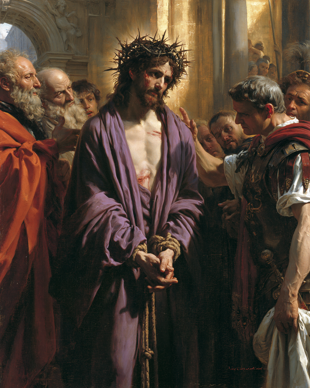 Ecce Homo - 神聖な黄金 ・ 肖像画 n° 21 - キリスト教美術