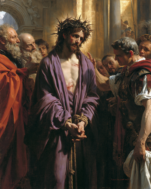 Ecce Homo - 神聖な黄金 ・ 肖像画 n° 21 - キリスト教美術
