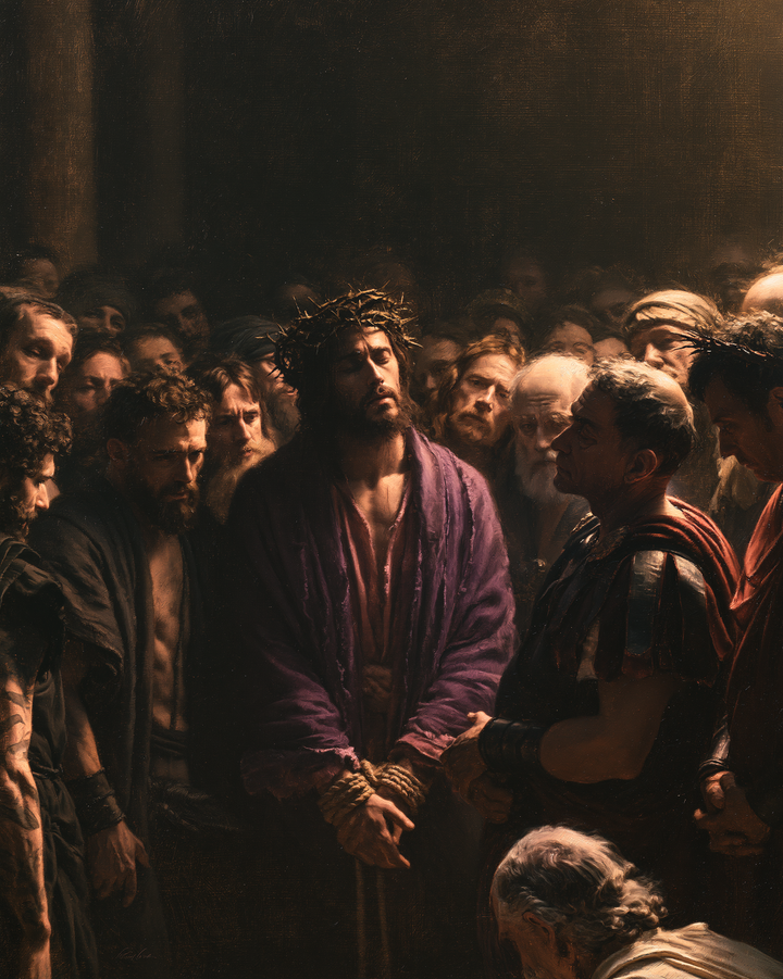 Ecce Homo — Bound Hands Beneath the High Gloom