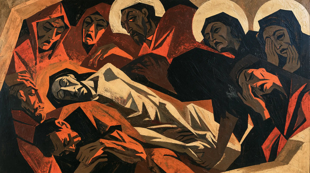 The Entombment of Jesus Christ — Halos Above the Broken Lines