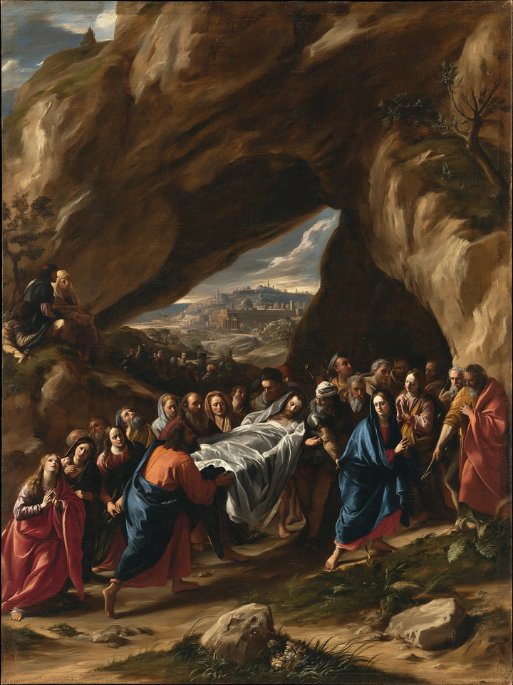 The Entombment of Jesus Christ — The City Glimpsed Beneath the Great Arch