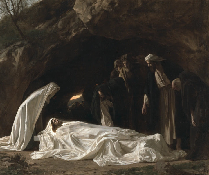 The Entombment of Jesus Christ — White at the Foot of Night-Coloured Robes