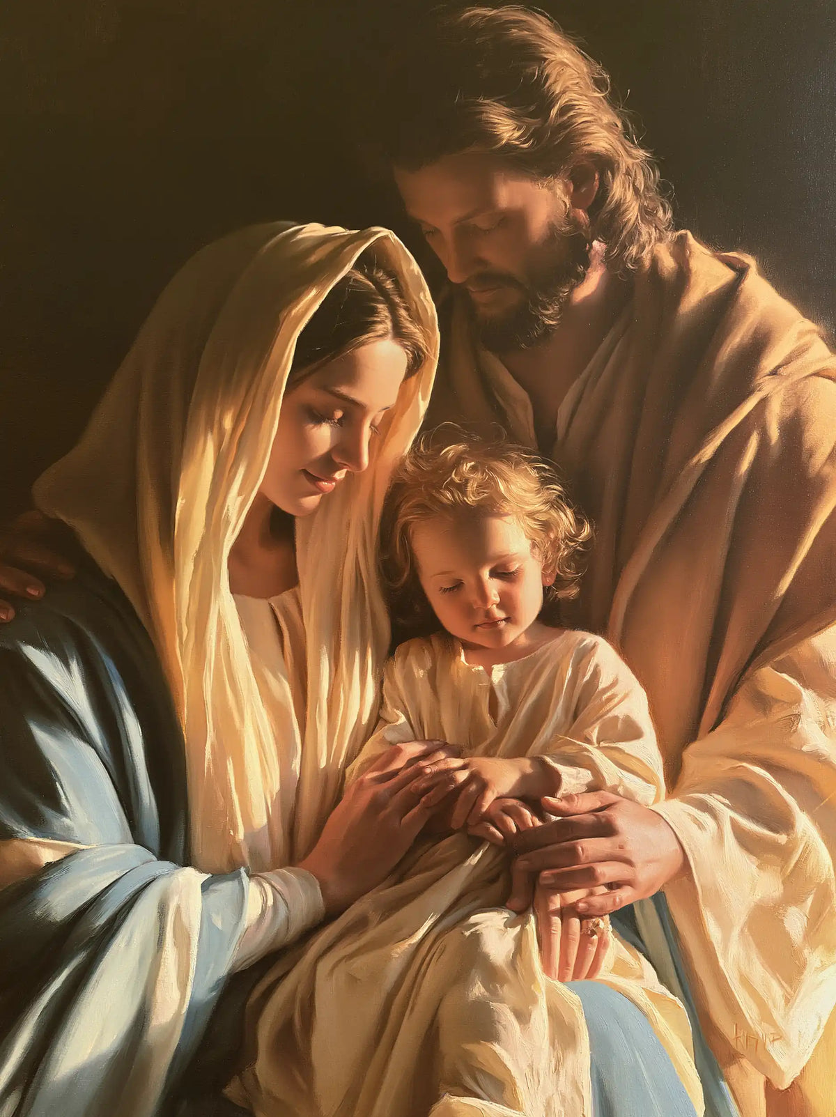 The Holy Family — Rest in the Gold of Evening