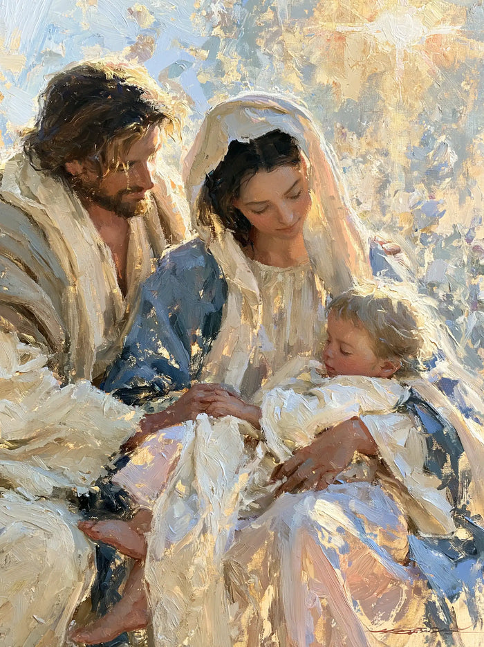 The Holy Family — Childhood in the Garden of Pale Gold