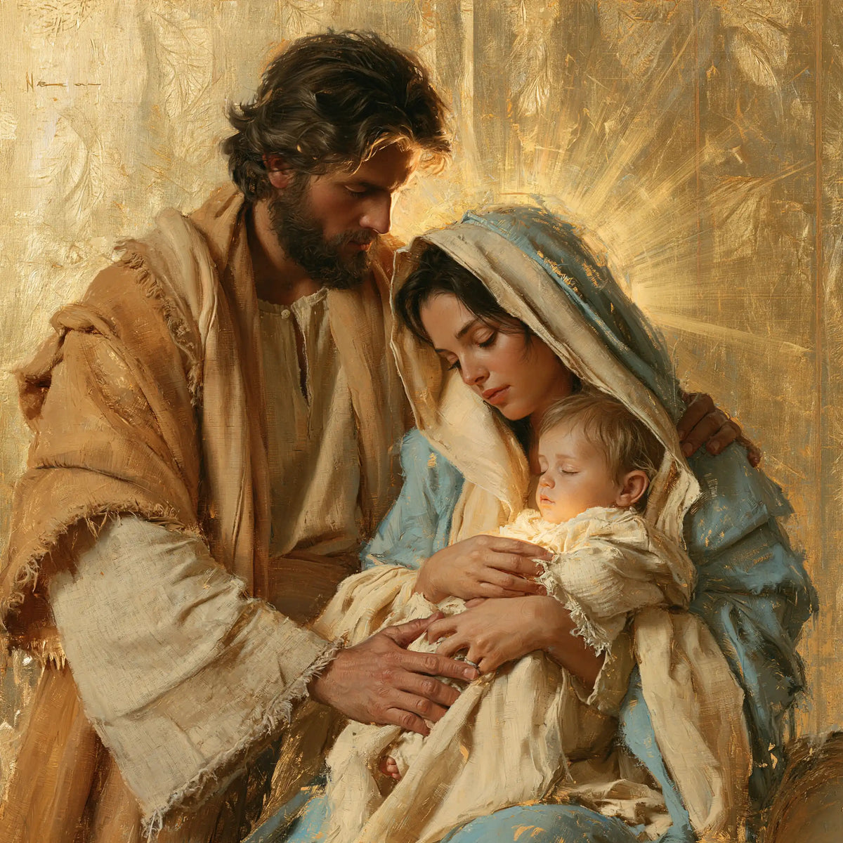 The Holy Family — The Caress in the Blue Folds