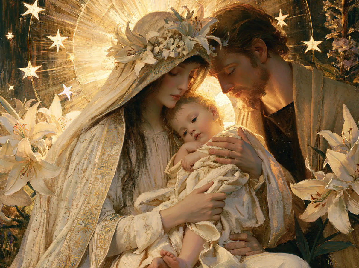 The Holy Family — The Crown of Flowers and Light