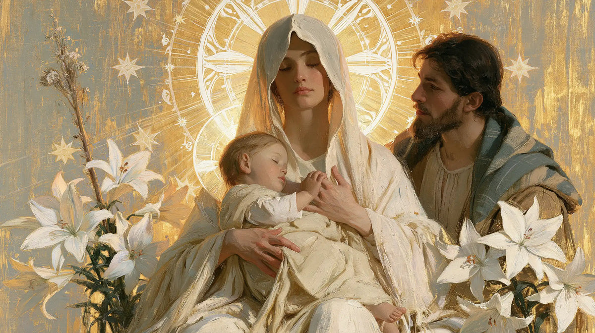 The Holy Family — Peace Beneath the Wheel of Light
