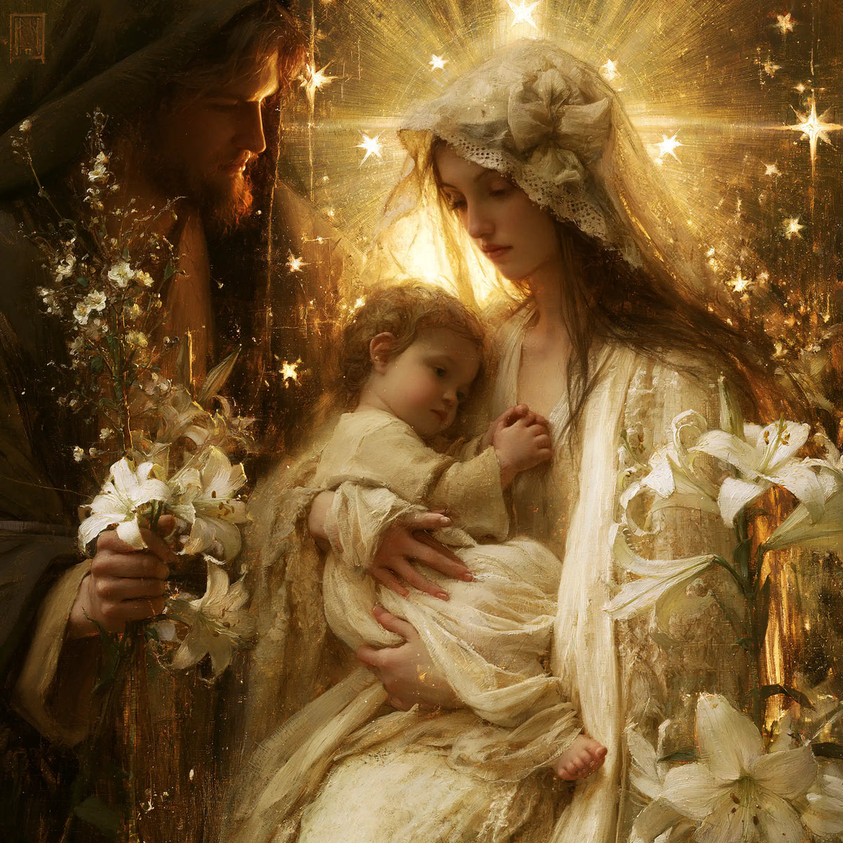 The Holy Family — The Child Beneath the Crown of Roses
