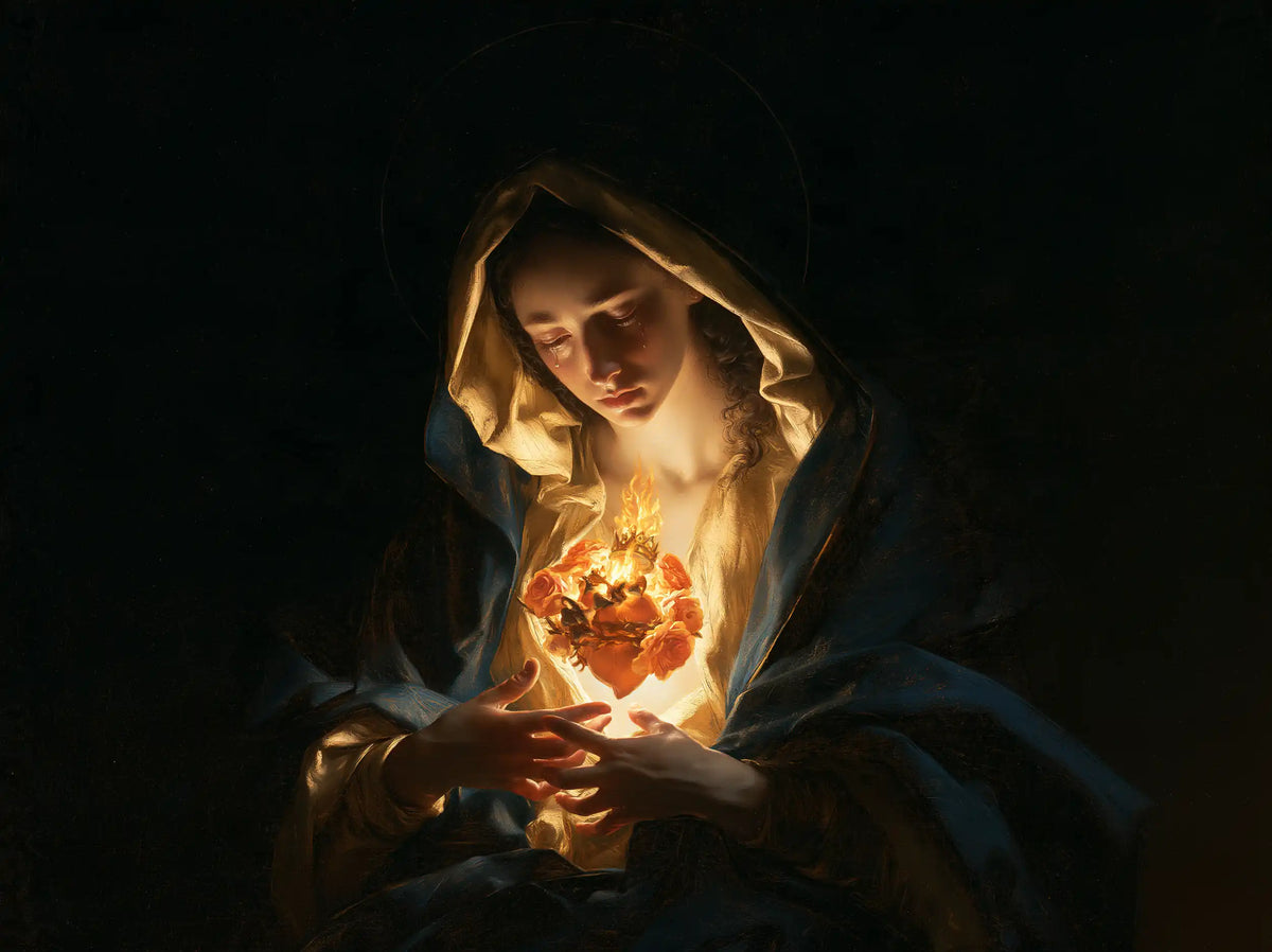 Immaculate Heart of Mary - Caravaggio Tenebrism · Landscape n° 5