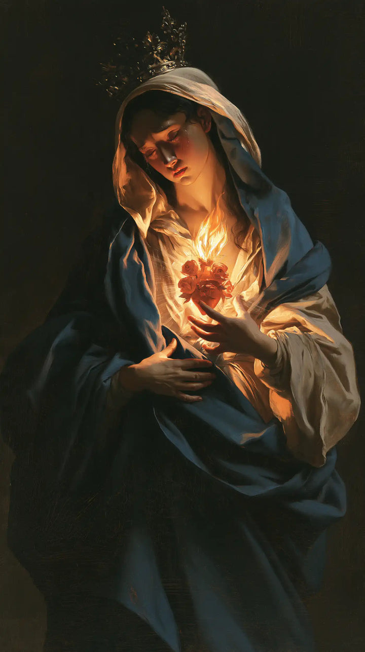 The Immaculate Heart of Mary — The Little Crown Above Gathered Fire
