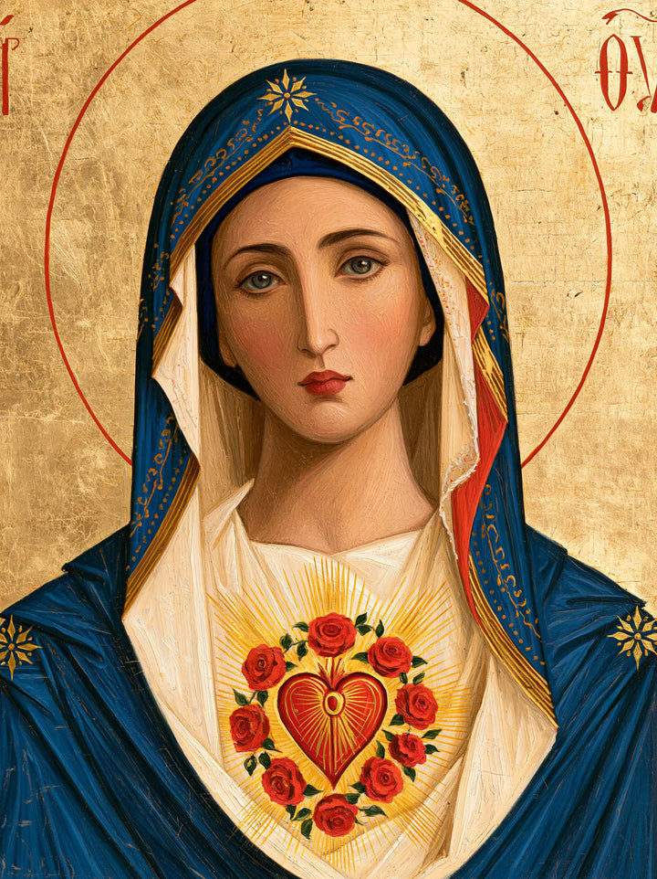 The Immaculate Heart of Mary — The Golden Heart in the Scarlet Circle