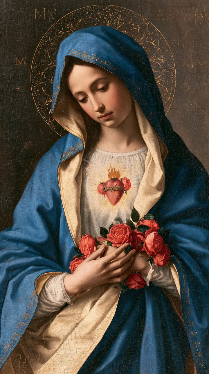 The Immaculate Heart of Mary — The Bouquet Held Beneath the Little Heart