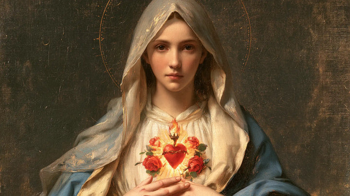 The Immaculate Heart of Mary — The Floral Wreath Above the Fingers