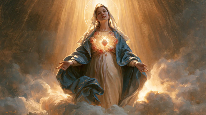 The Immaculate Heart of Mary — Palms in the Shower of Rays