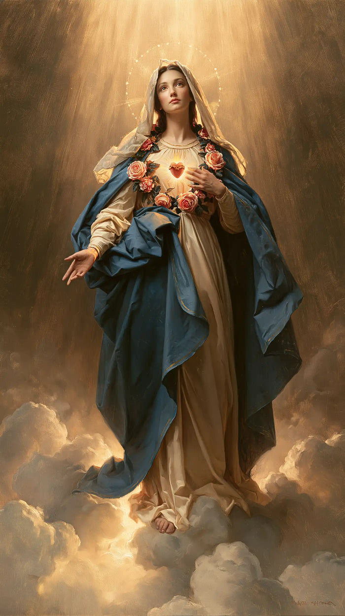 The Immaculate Heart of Mary — The Offered Hand Above the Gray Cloud