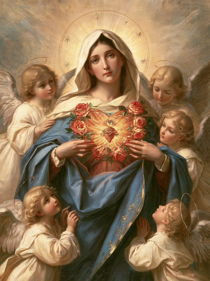 The Immaculate Heart of Mary — The Heart in the Cradle of Golden Wings