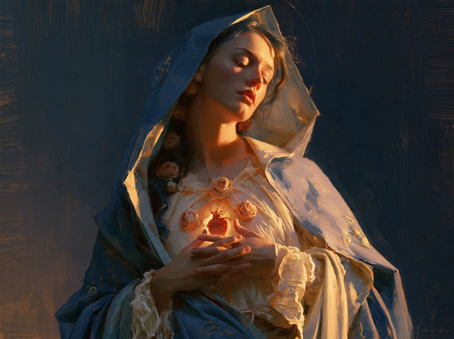 Immaculate Heart of Mary - Midnight Blue Chiaroscuro · Landscape n° 4