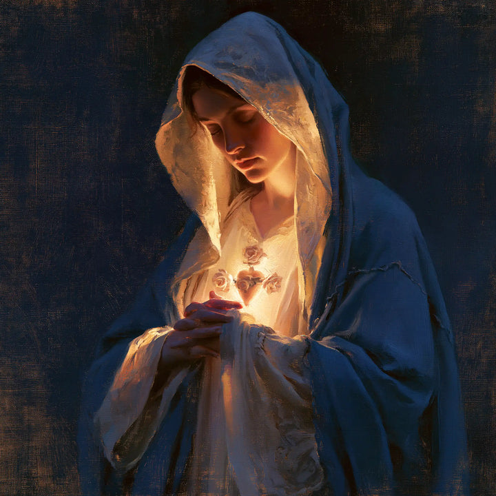 Immaculate Heart of Mary - Midnight Blue Chiaroscuro · Square n° 6