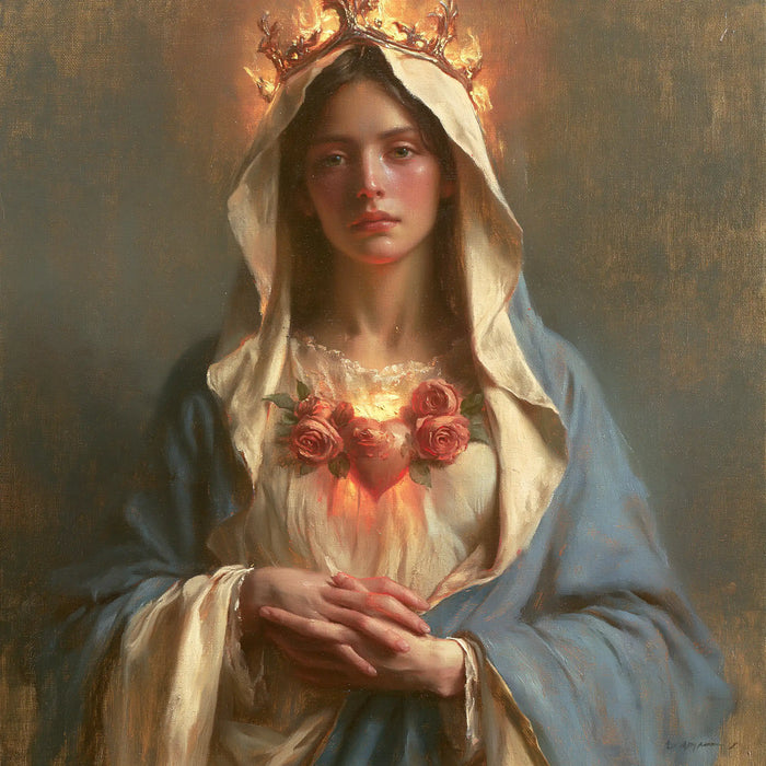 The Immaculate Heart of Mary — The Flaming Crown and the Resting Hands