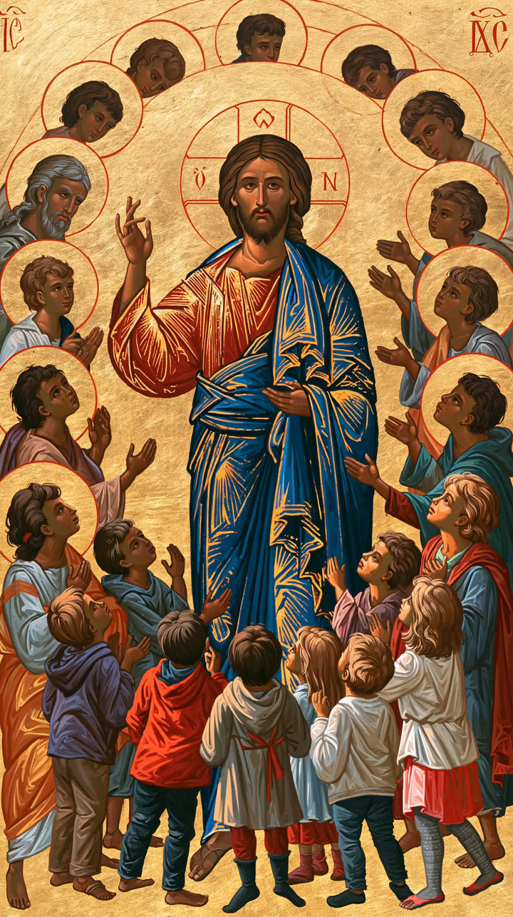 Jesus and the Children - Contemporary Byzantine · Portrait n° 1