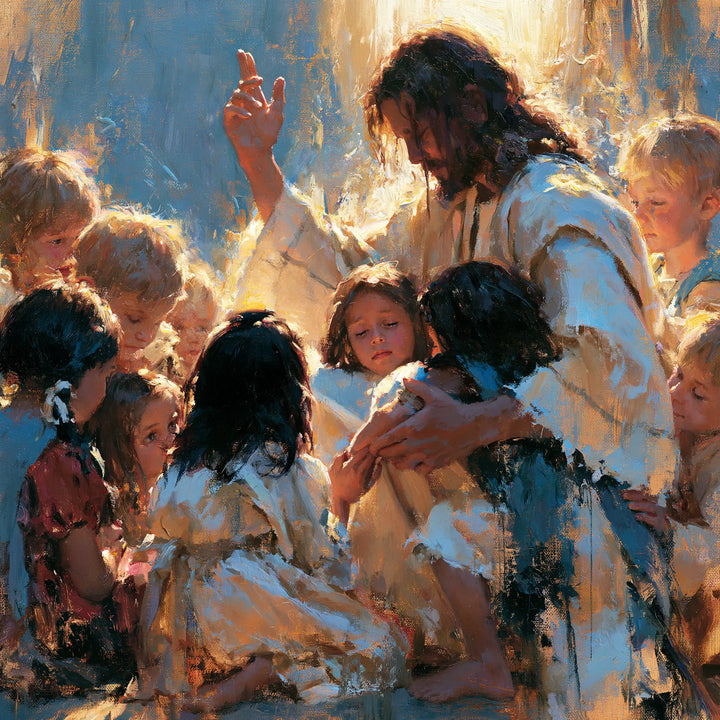 Jesus and the Children - Expressionist · Square n° 4