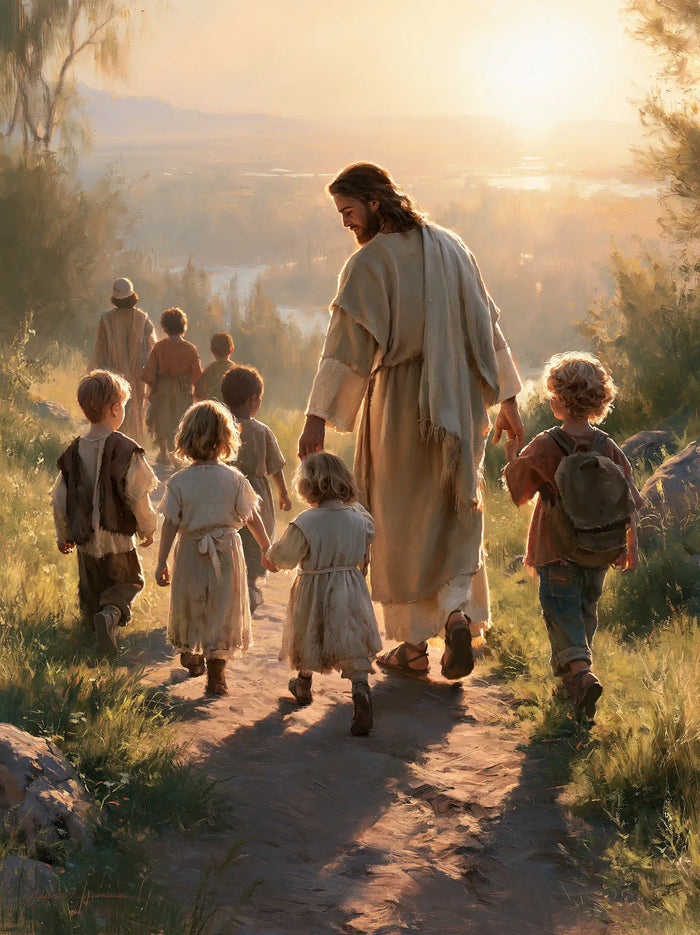 Jesus and the Children — The Shared Path in Gentle Light