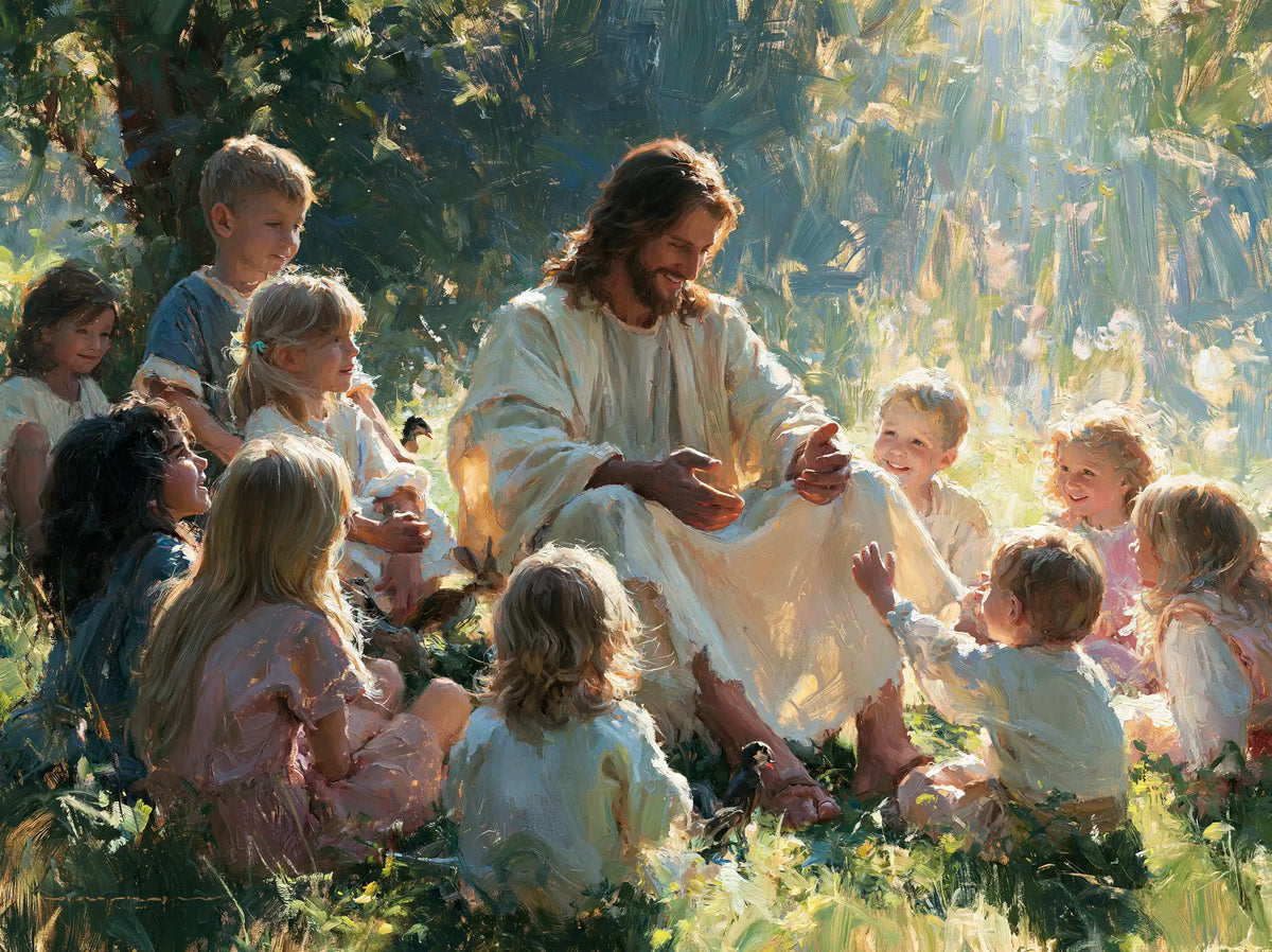 Jesus and the Children - Impressionist · Landscape n° 3