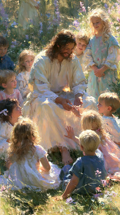Jesus and the Children — The Little Blue Back at Listening’s Threshold