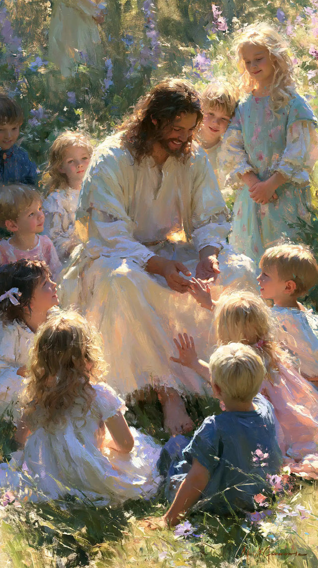 Jesus and the Children — The Little Blue Back at Listening’s Threshold