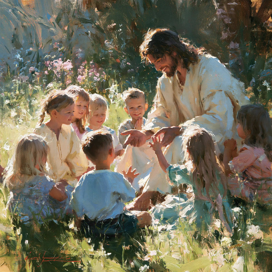 Jesus and the Children - Impressionist · Square n° 2