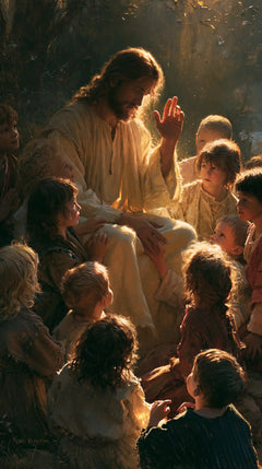 Jesus and the Children — A Blessing in the Falling Light