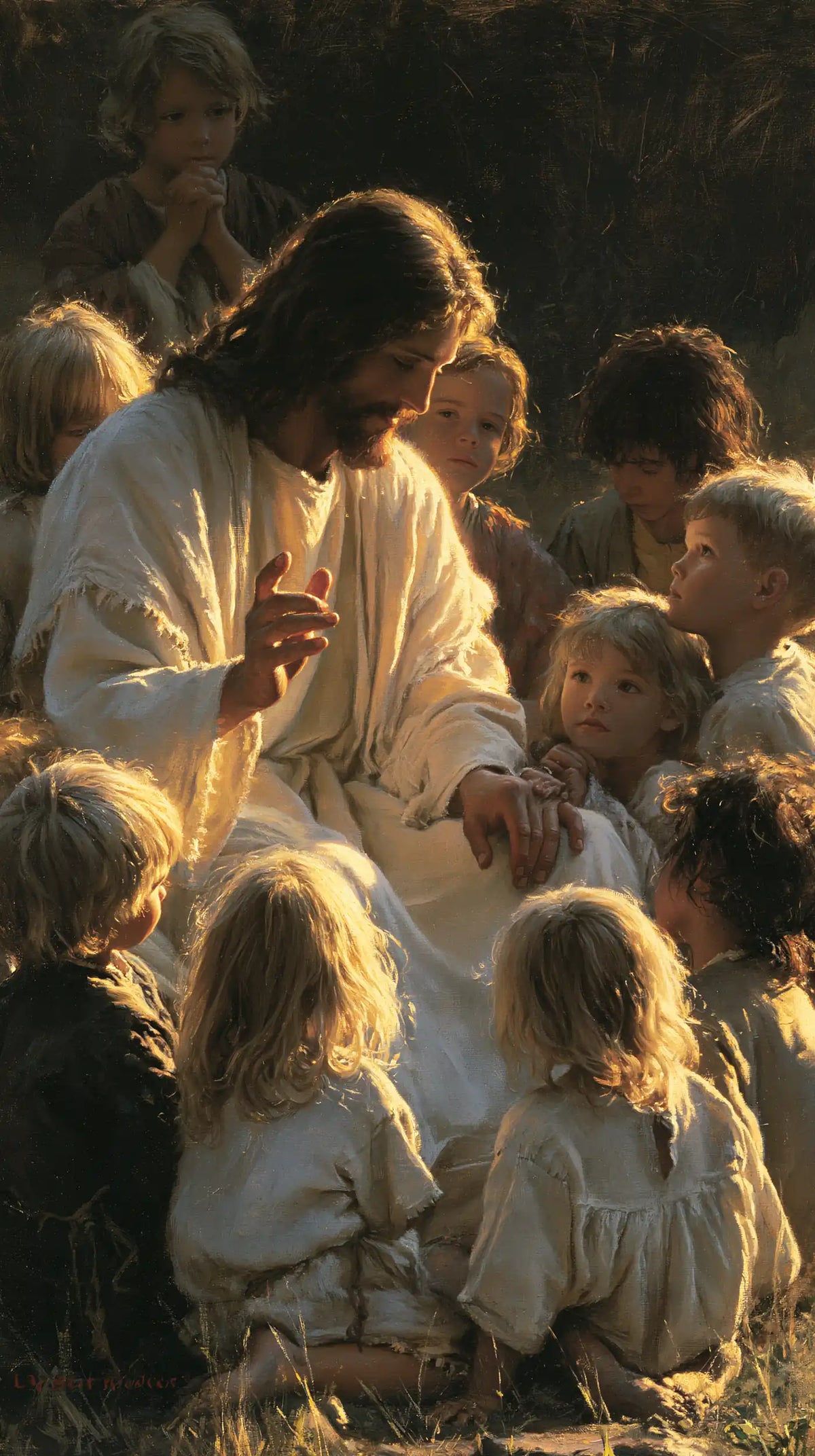 Jesus and the Children — The Child Held in Light