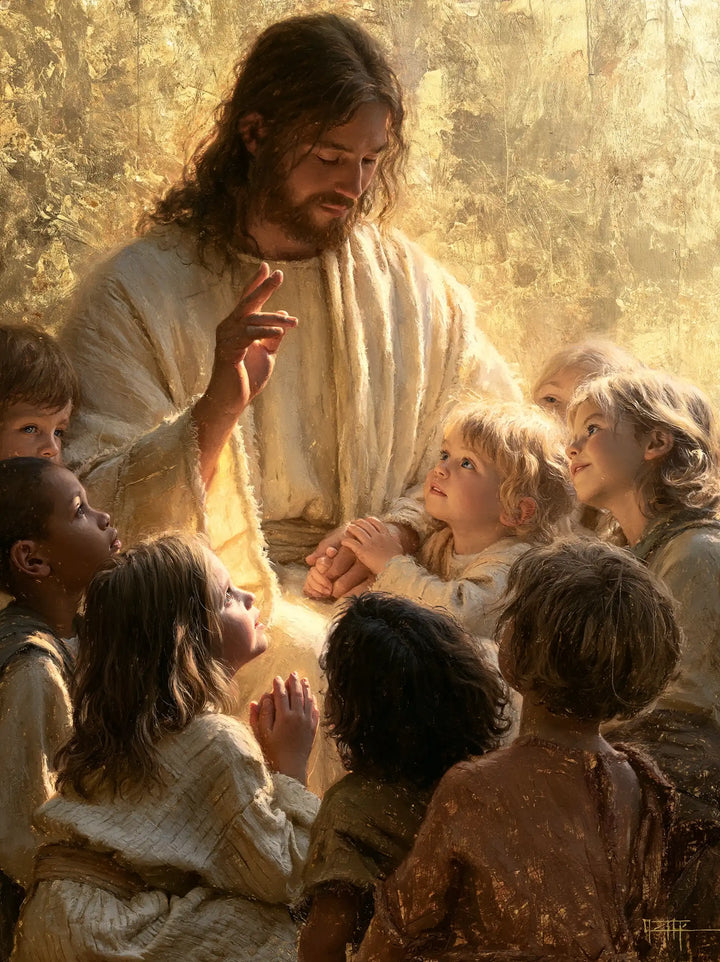 Jesus and the Children - Sacred Gold · Portrait n° 15