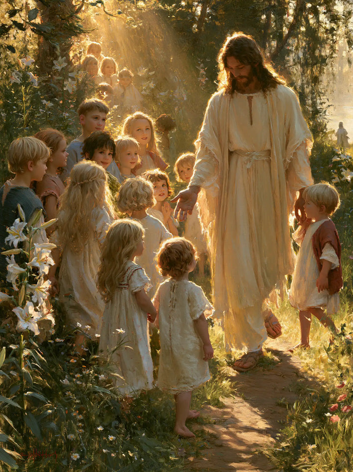 Jesus and the Children - Symbolist · Portrait n° 16