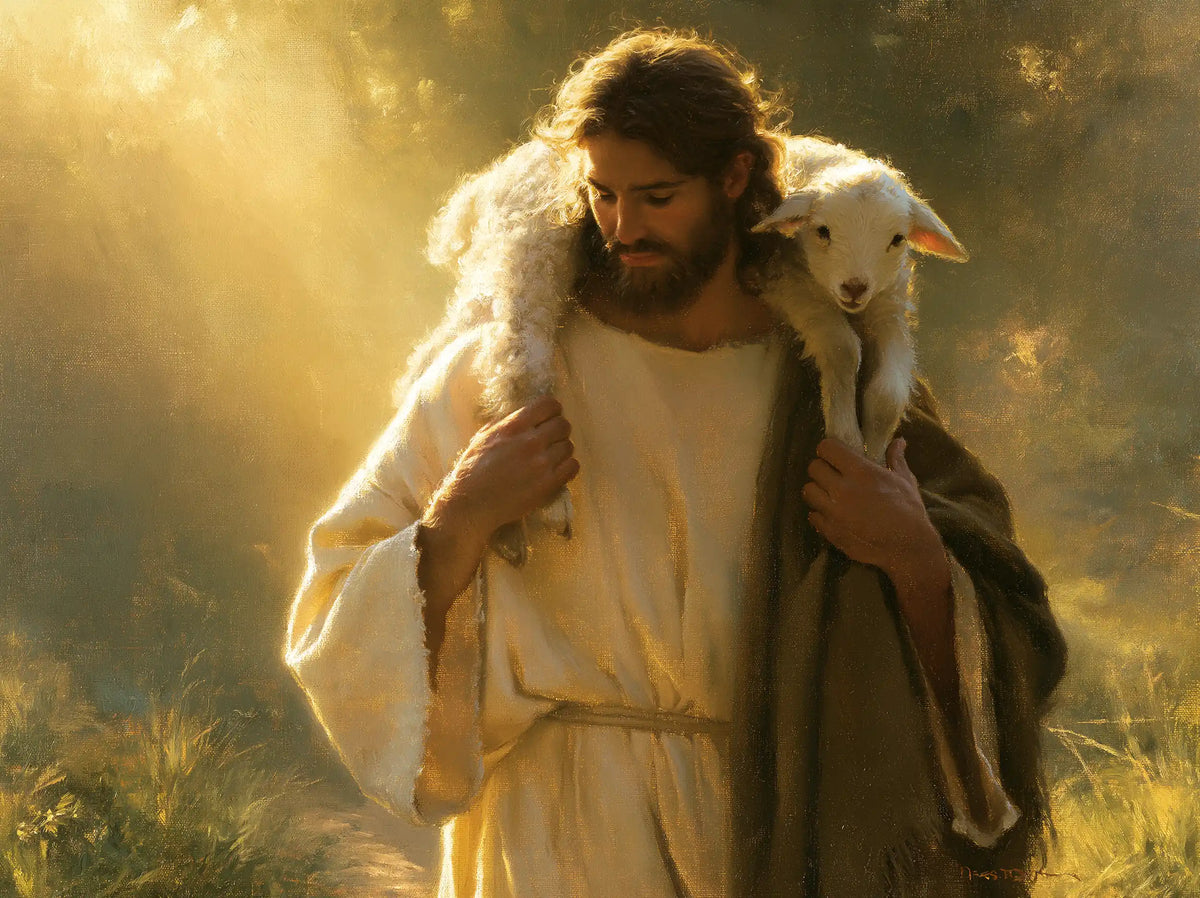 Jesus and the Lamb — The Return in Woodland Light