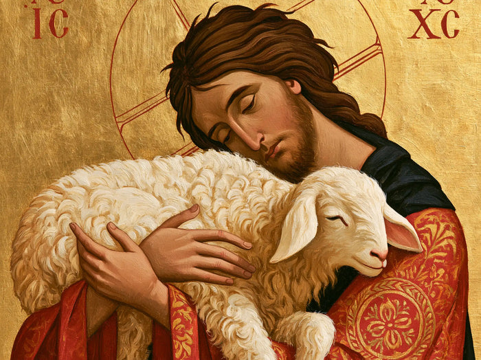 Jesus and the Lamb — Peace in Flowered Sleeves