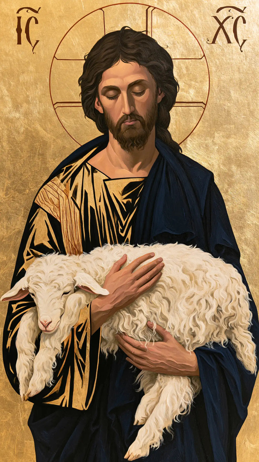 Jesus and the Lamb - Contemporary Byzantine · Portrait n° 5