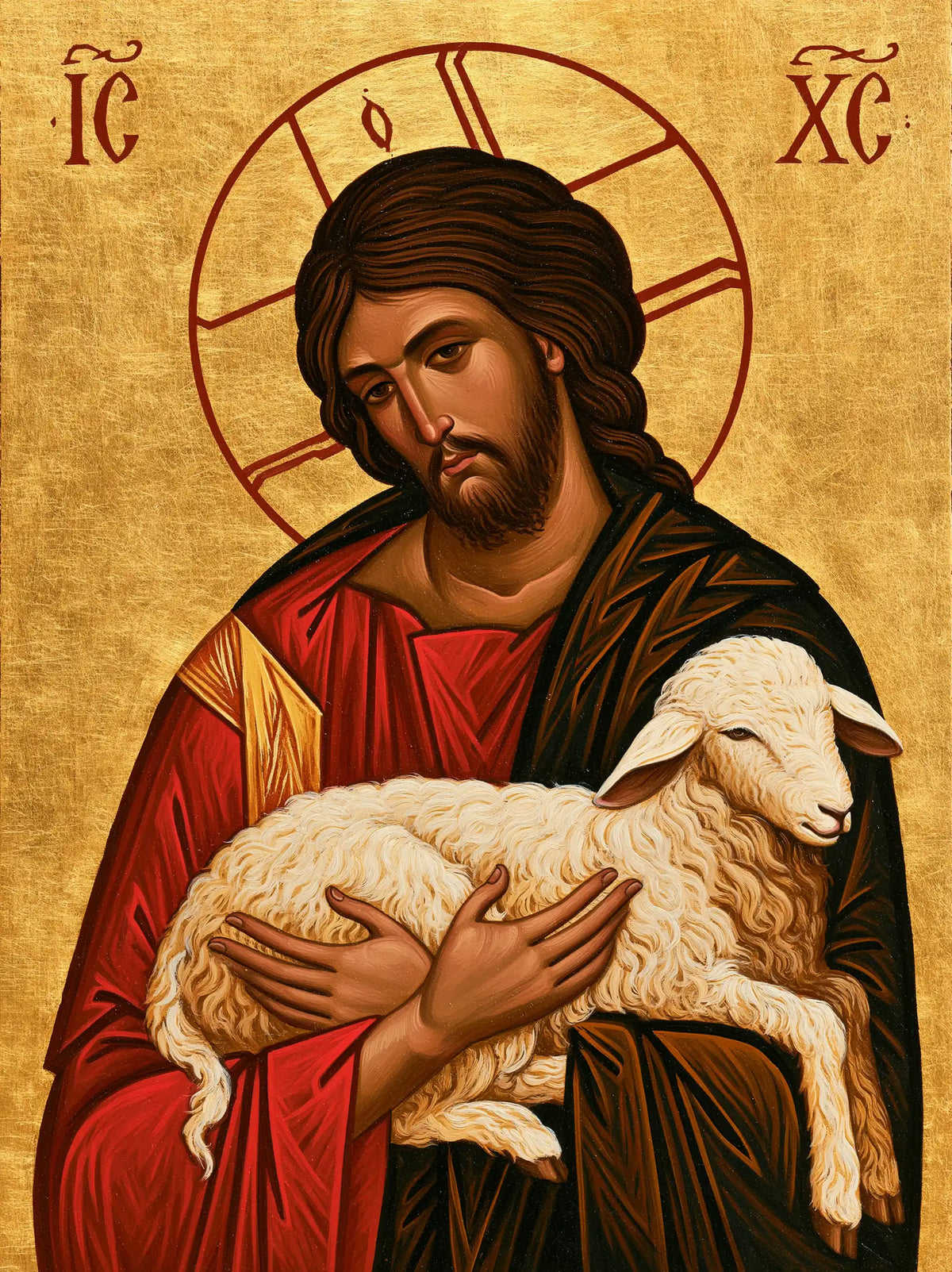 Jesus and the Lamb — Rest in Peaceful Contours