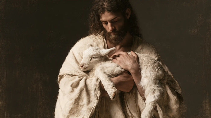 Jesus and the Lamb — Rest in the Woollen Mantle